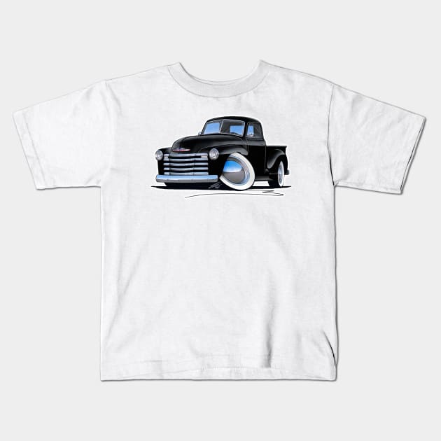 Chevy 3100 Pick-Up Black Kids T-Shirt by y30man5